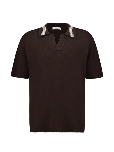 COMMAS crochet polo shirt Brown K066