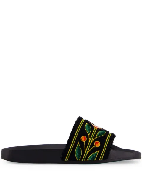 Casablanca Laurel terry slides Black ASP26FW05802M