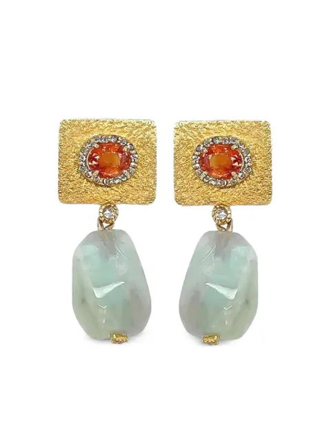 COOMI yellow gold sapphire and opal earrings Gold 09441