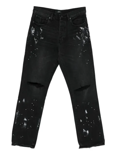 Purple Brand ripped paint jeans Black P011BRKS526BLACK