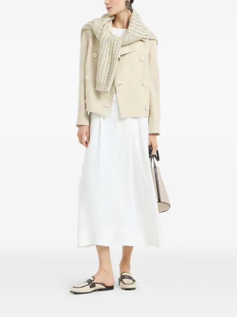 Brunello Cucinelli monili-embellished peacoat Neutrals MH5227619C001