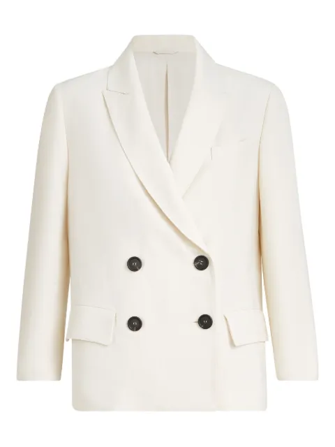 Brunello Cucinelli fluid twill blazer Neutrals MH1267621C579