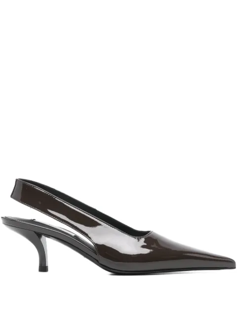 TOTEME slingback calf leather pumps Brown 252WAS0205LE0091102