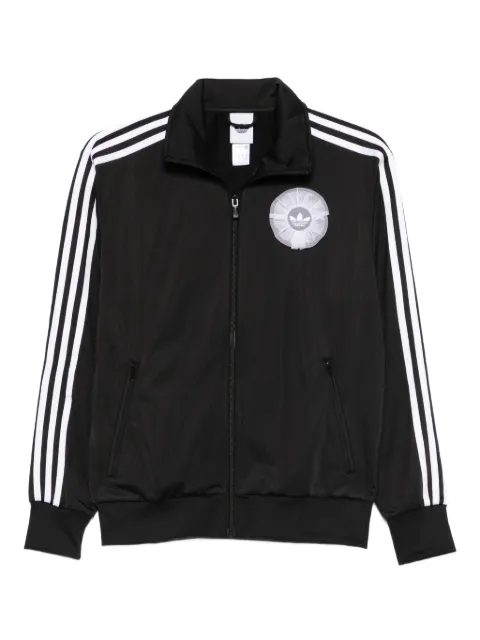 adidas zip-up stripe-detail sweatshirt Black KR9318