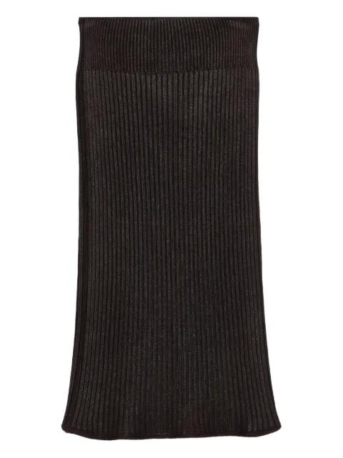 Gianfranco Ferré Pre-Owned 1990s ribbed skirt Brown GF250VG