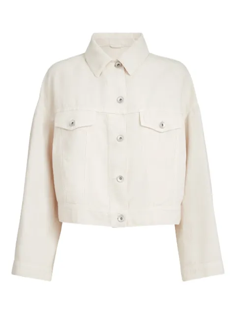 Brunello Cucinelli button-up denim jacket White ML9967674C8739