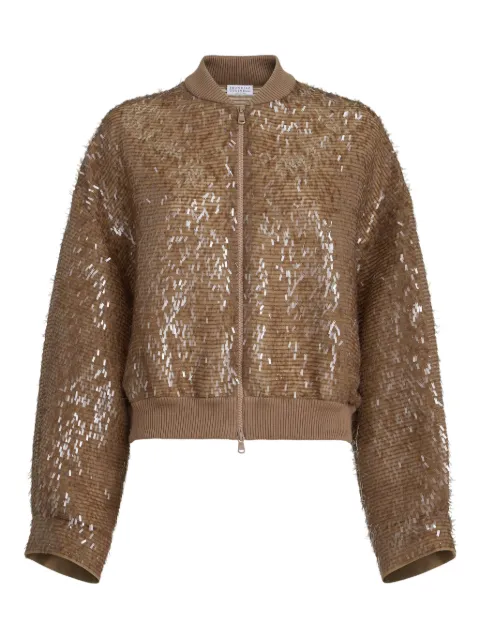 Brunello Cucinelli zip-fastening bomber jacket Brown MF940HW306C9267
