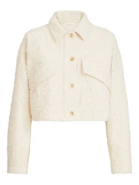 Brunello Cucinelli fuzzy-texture jacket Neutrals ML1217771C001