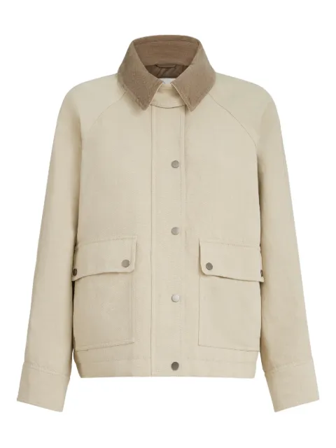 Brunello Cucinelli corduroy-collar jacket Neutrals ML5957769C8105