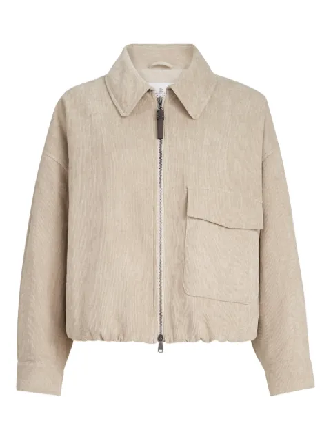 Brunello Cucinelli corduroy-effect jacket Neutrals MB1787660C4949