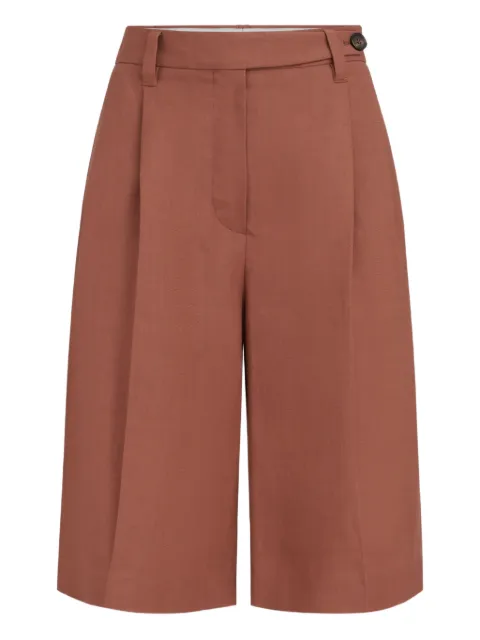 Brunello Cucinelli monili-detail concealed-fastening shorts Orange MH126P9183C4182