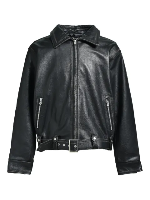 BREATH zip-pocket biker jacket Black BR25AWO0005BLK