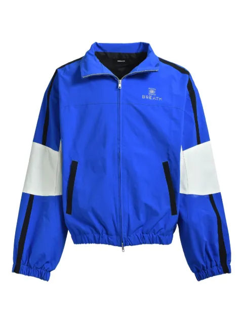 BREATH logo-detail bomber jacket Blue BR25AWO0011BLU