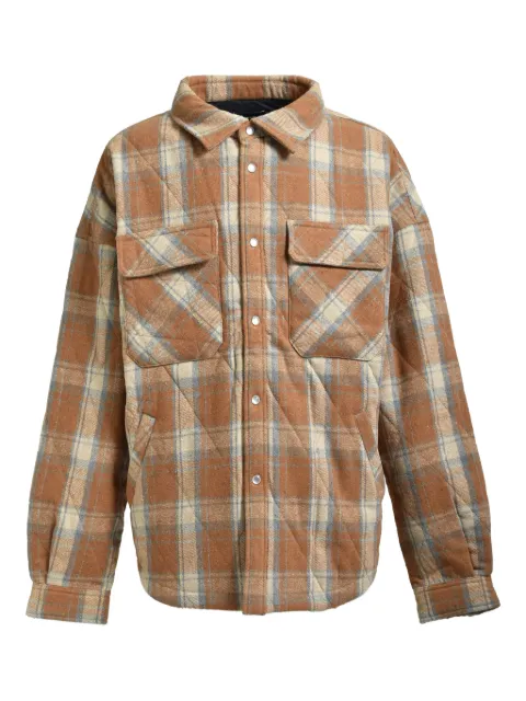 BREATH checked-pattern shirt Brown BR25AWS2003ORG
