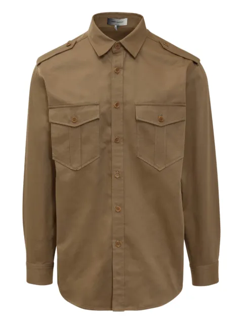 MARANT logo-embroidered shirt Brown CH082722P016H
