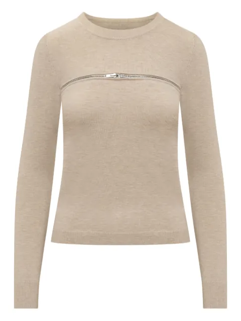 ISABEL MARANT Gio zip sweater Neutrals 23HPU0319FAA1L47I