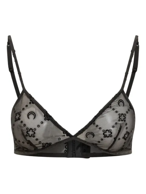 Marine Serre flock bralette Black WUW051CJER0005BK99