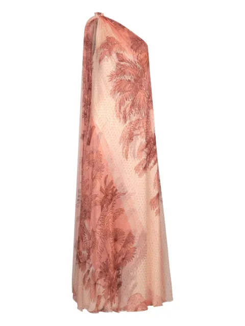 Johanna Ortiz Elegant Freedom one-Shoulder print maxi dress Neutrals PT03530ECRUPEACH