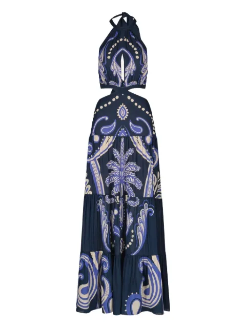 Johanna Ortiz Bloom cut-out maxi dress Blue PT03574