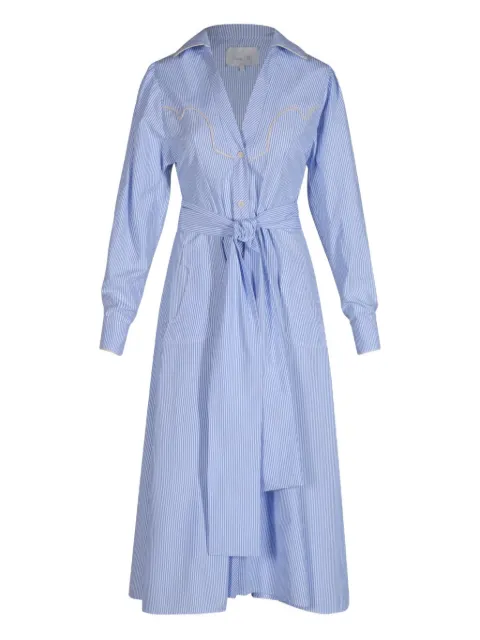 Johanna Ortiz Vela De Cruz striped midi dress Blue PT03672