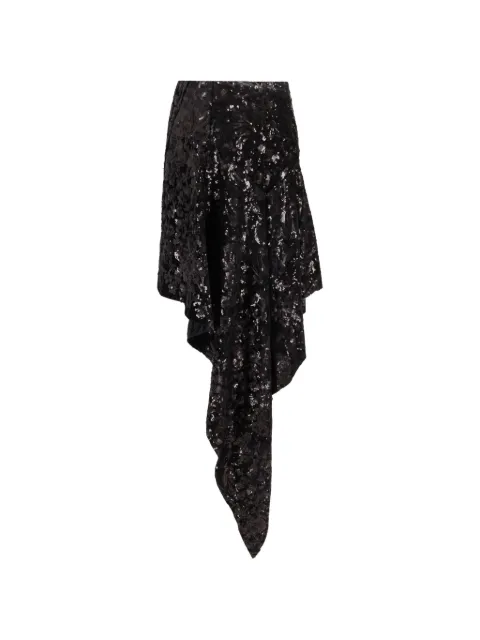 Niccolò Pasqualetti Cascata sequined skirt Black NP08S001FSEV