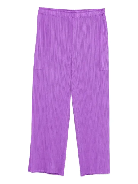 Pleats Please Issey Miyake August pleated pocket trousers Purple PP58JF125