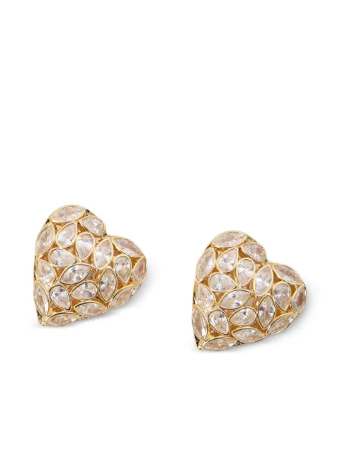 Self-Portrait embellished heart earrings Gold RS26617EGD