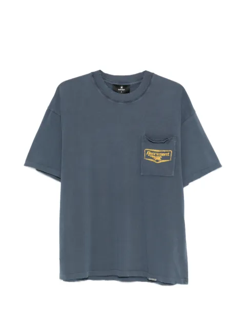 Represent Nothing Faster logo-print T-shirt Blue MLM10059610