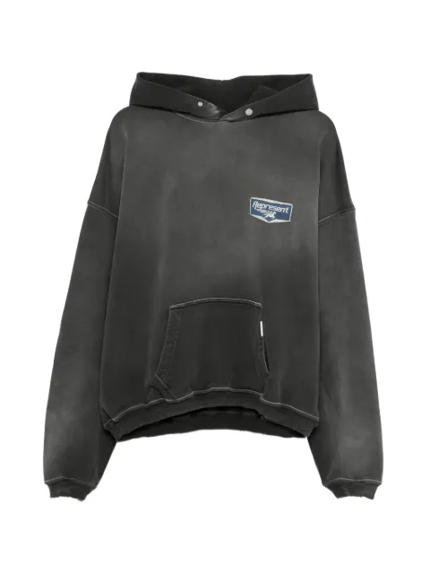 Represent logo-print hoodie Black MLM100611
