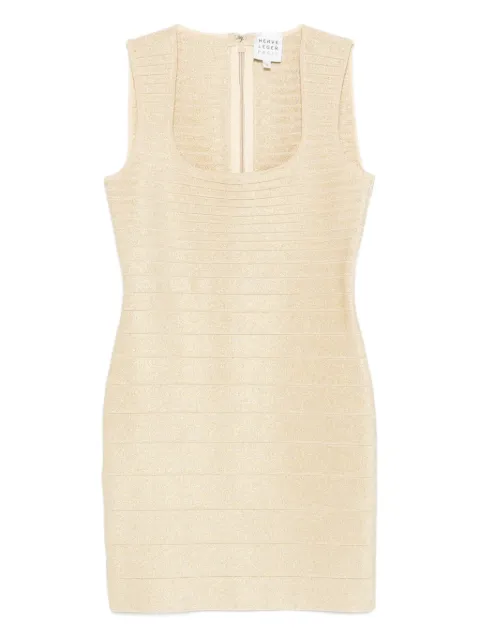 Hervé Léger Mirabel ribbed mini dress Gold HLM8552878