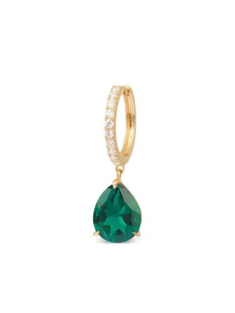 Persée 18CT yellow gold Iris emerald and diamond single earring Gold EA100622EMYG