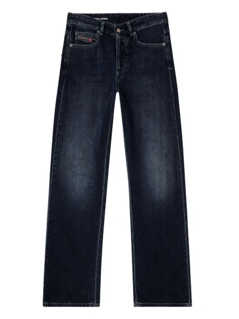Diesel 1971 D-SENT-S1 shaded embroidered jeans Blue A2386409Q19