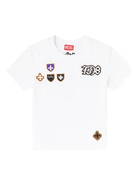 Diesel T-ILA-CP appliqué T-shirt White A242670AIJU