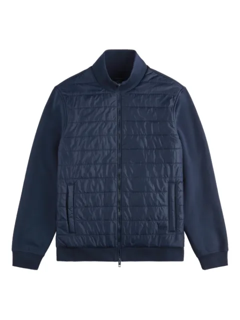 Fay quilted zip-up bomber jacket Blue NJMB5521470WZG