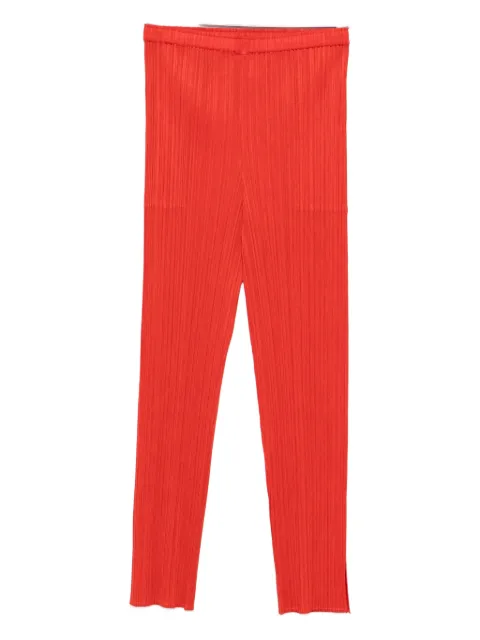 Pleats Please Issey Miyake July pleated straighttrousers Red PP58JF11525
