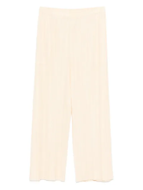 Pleats Please Issey Miyake pleated trousers Yellow PP58JF283