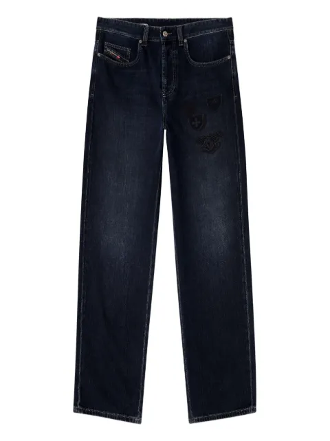Diesel 2001 D-Macro embroidered-patches jeans Blue A2369809Q19