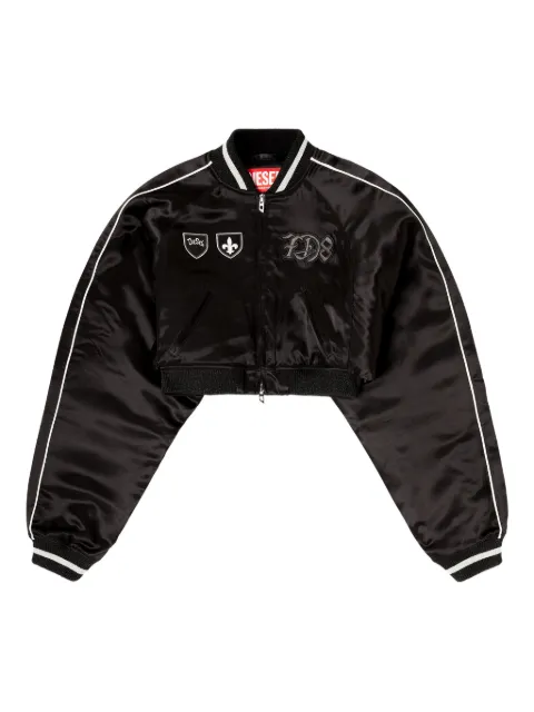 Diesel G-OSPEL-CP appliqué zipped jacket Black A235930PLCF