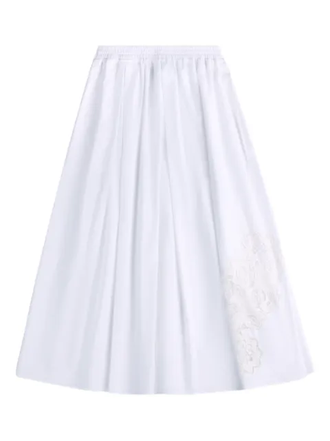 Fay A-line lace midi skirt White NXW9252550R