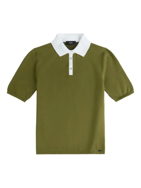 Fay collared polo shirt Green NMWC1526170ZGP