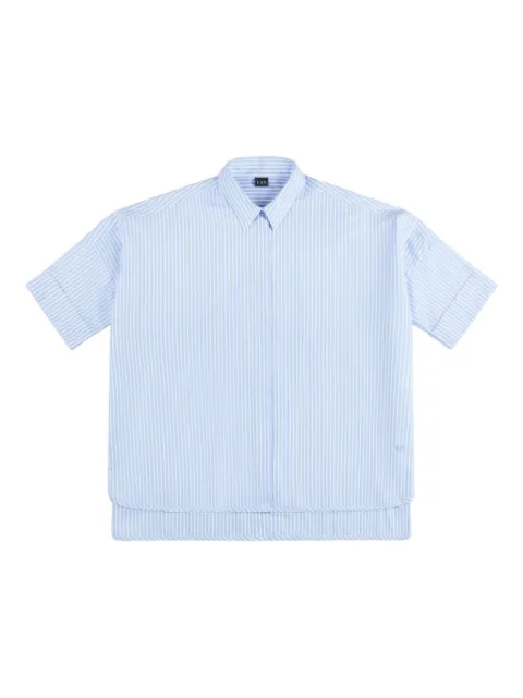 Fay striped short-sleeve shirt Blue NCWA552552SZCM