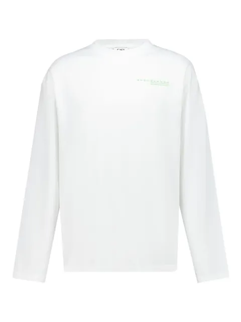 Casablanca orchid-print long-sleeved T-shirt White MSP26JTS06202