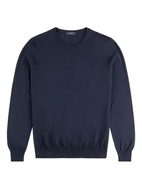 Fay crew-neck long-sleeves sweater Blue NMMC152171TOHP