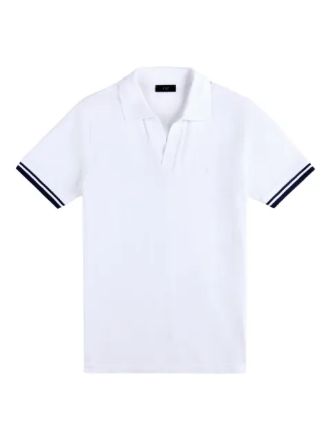 Fay striped piquet T-shirt White NPMB252141STDW