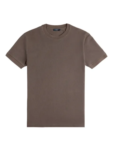 Fay piquet crewneck T-Shirt Brown NPMB352136TZEF