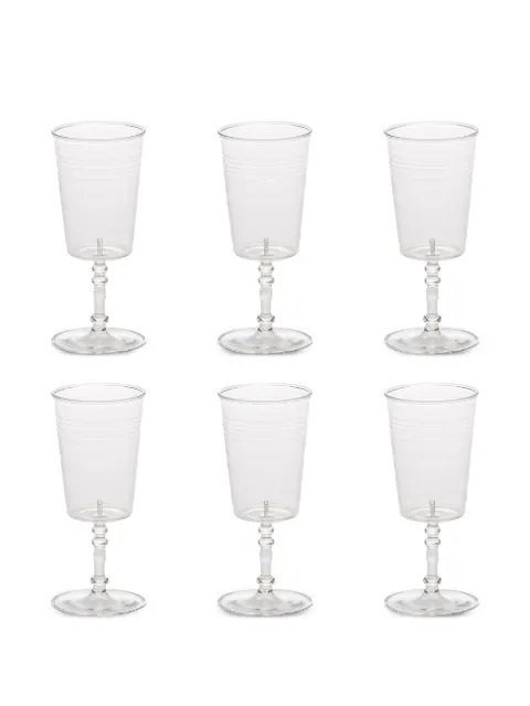 Seletti round-base wine glass (set of six) White 10628X6