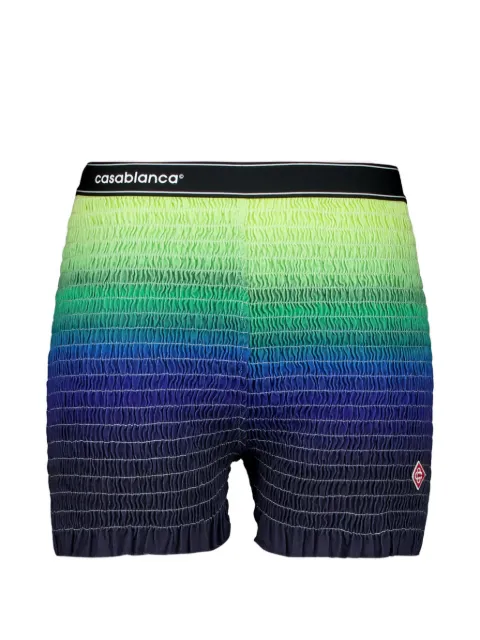 Casablanca gradient-design shirred-texture shorts Blue WSP26JTR16301
