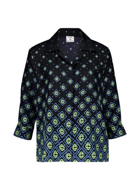 Casablanca monogram silk shirt Black WSP26SH21201