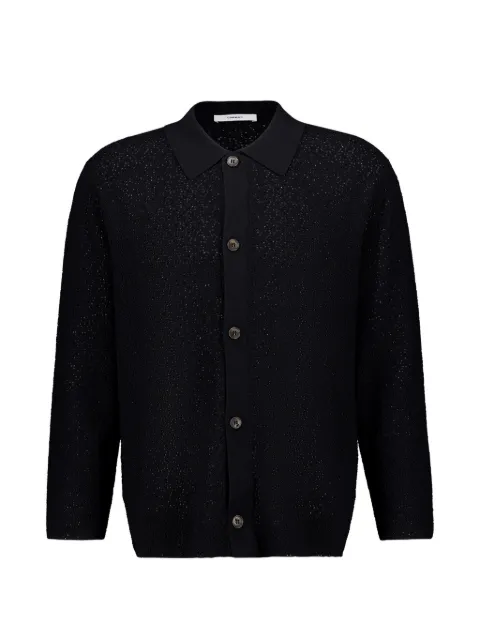 COMMAS collared button-front cardigan Black K085