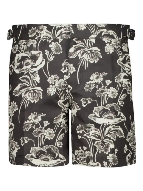 COMMAS floral-print swim shorts Black C007